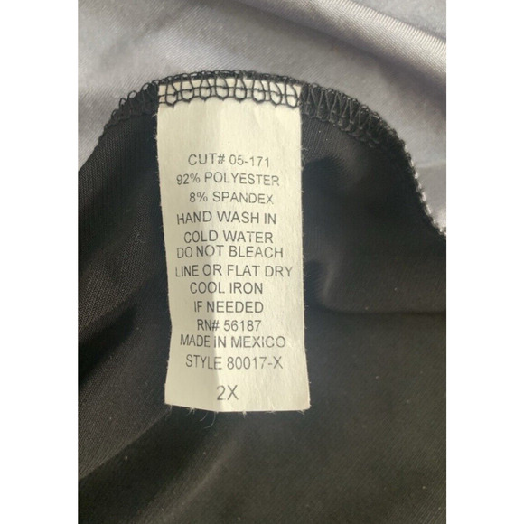 Star Vixen Gold Sparkle Blouse Womens Plus Size 2X BlackBack Pullover Dressy Top - Picture 6 of 9